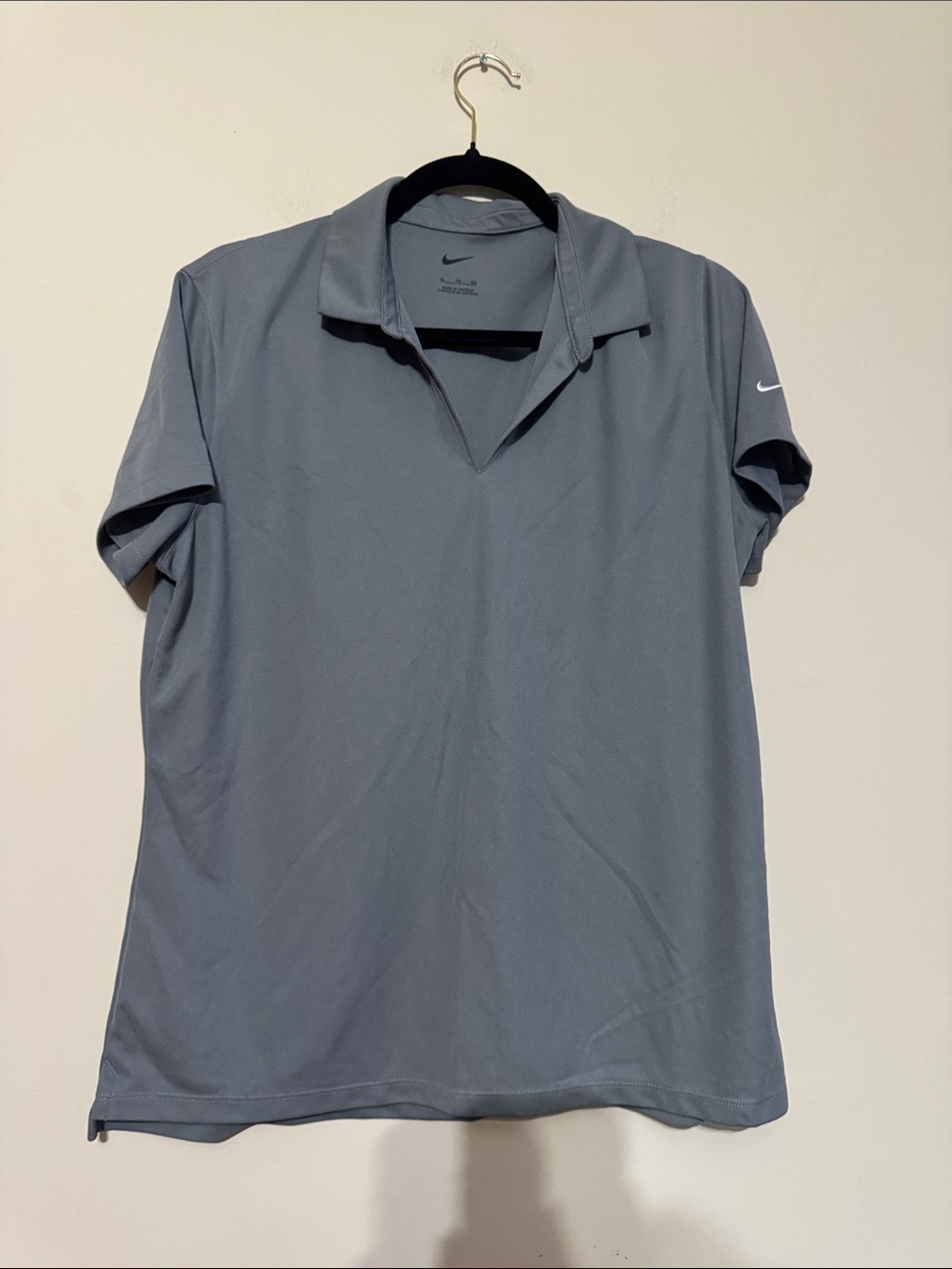 Nike Women’s Slate Gray Short-Sleeve Polo Top